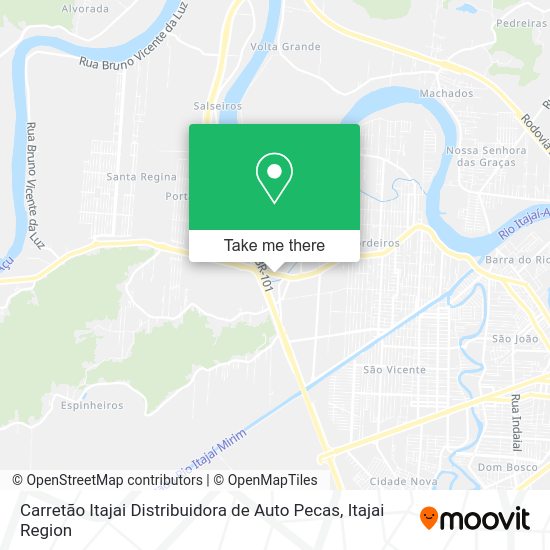 Carretão Itajai Distribuidora de Auto Pecas map