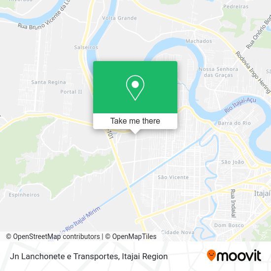 Jn Lanchonete e Transportes map