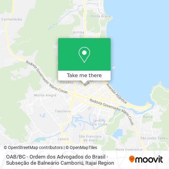 OAB / BC - Ordem dos Advogados do Brasil - Subseção de Balneário Camboriú map