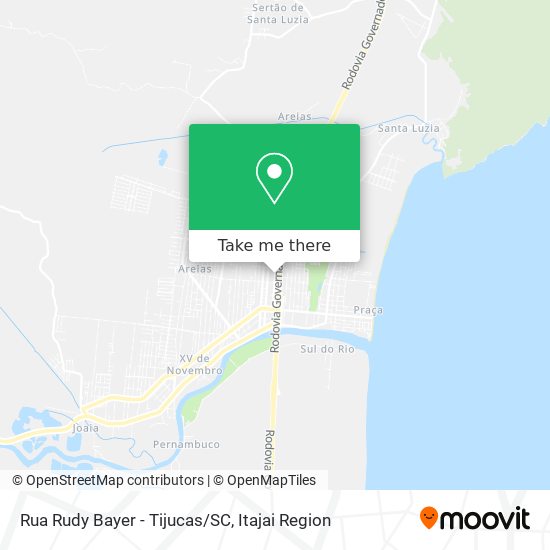 Rua Rudy Bayer - Tijucas/SC map
