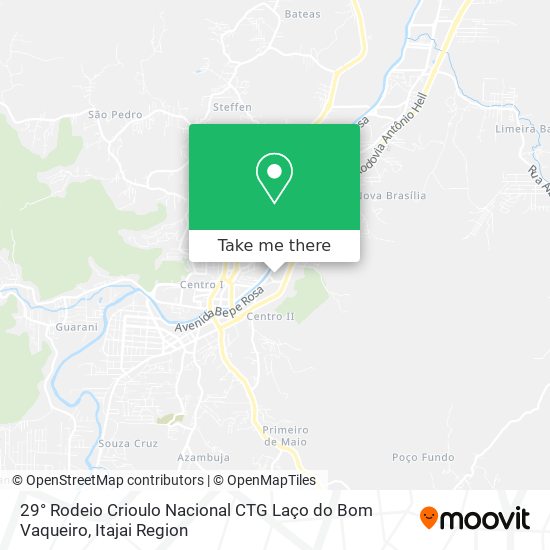 Mapa 29° Rodeio Crioulo Nacional CTG Laço do Bom Vaqueiro