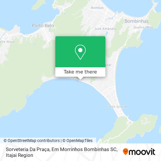 Mapa Sorveteria Da Praça, Em Morrinhos Bombinhas SC