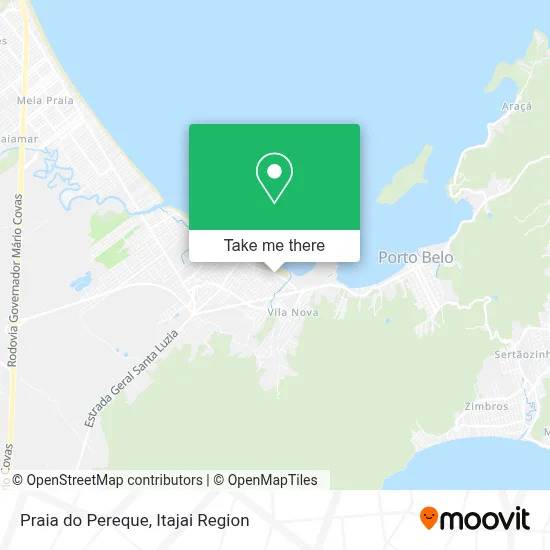 Praia do Pereque map