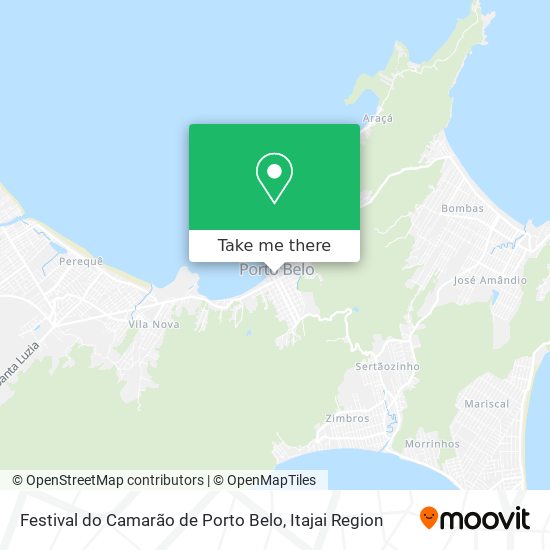 Mapa Festival do Camarão de Porto Belo