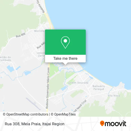 Rua 308, Meia Praia map