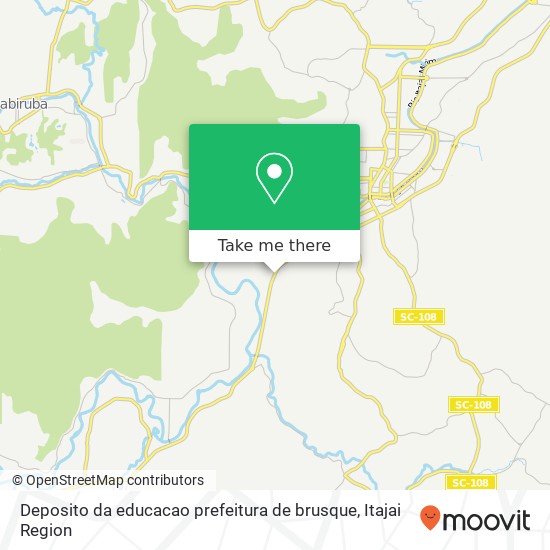 Mapa Deposito da educacao prefeitura de brusque