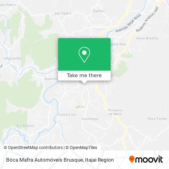 Bóca Mafra Automóveis Brusque map