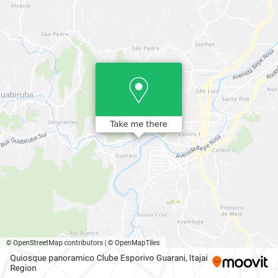 Quiosque panoramico Clube Esporivo Guarani map