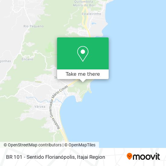 Mapa BR 101 - Sentido Florianópolis