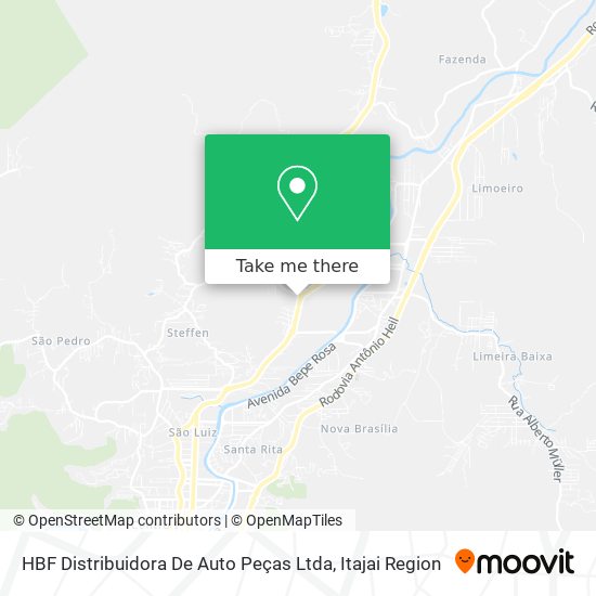 Mapa HBF Distribuidora De Auto Peças Ltda