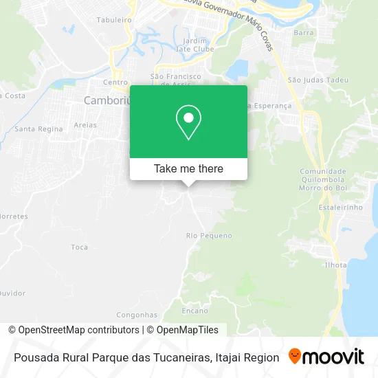 Pousada Rural Parque das Tucaneiras map