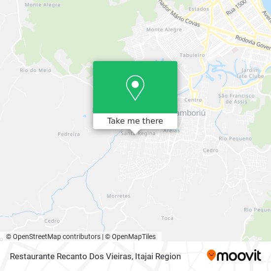Mapa Restaurante Recanto Dos Vieiras