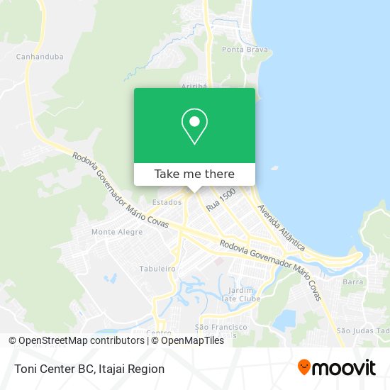 Mapa Toni Center BC
