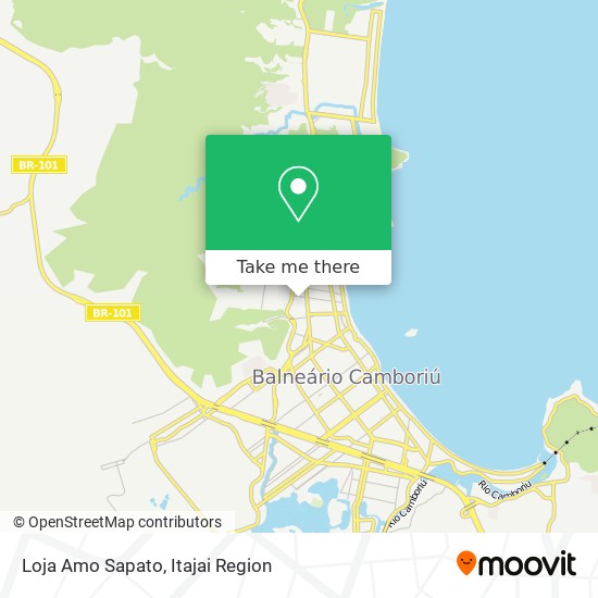 How to get to Loja Amo Sapato in Balneário Camboriú by Bus or Ferry?