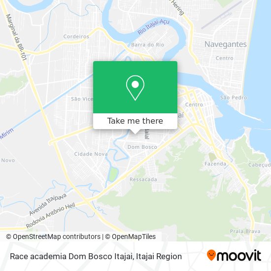 Race academia Dom Bosco Itajai map