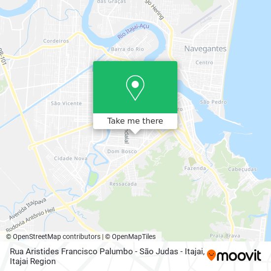 Mapa Rua Aristides Francisco Palumbo - São Judas - Itajai