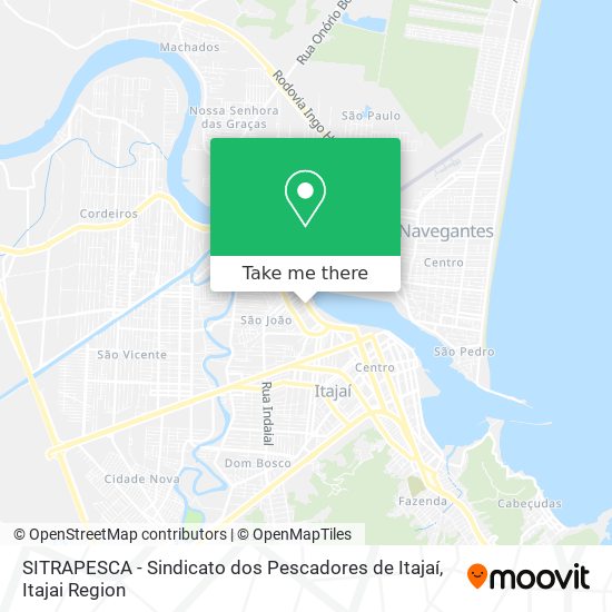 SITRAPESCA - Sindicato dos Pescadores de Itajaí map