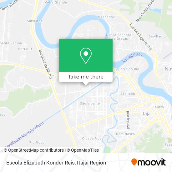 Mapa Escola Elizabeth Konder Reis