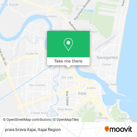 Mapa praia brava itajai