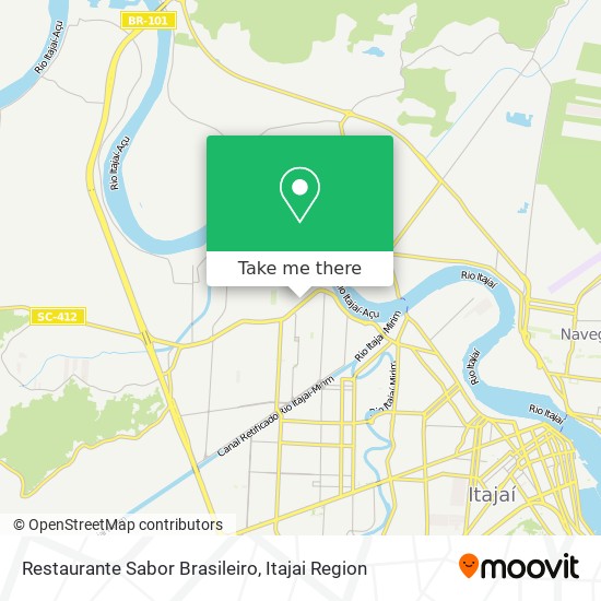 Mapa Restaurante Sabor Brasileiro