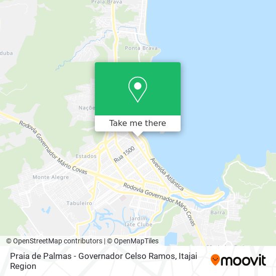 Praia de Palmas - Governador Celso Ramos map