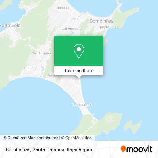 Bombinhas, Santa Catarina map