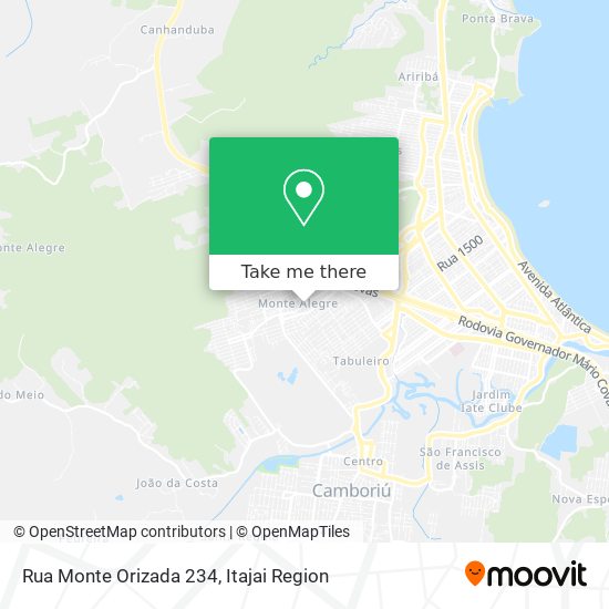 Mapa Rua Monte Orizada 234