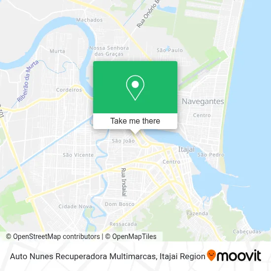 Auto Nunes Recuperadora Multimarcas map