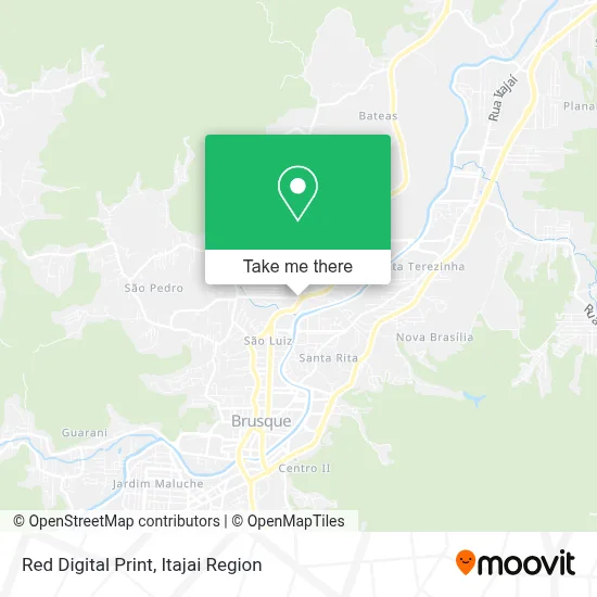 Red Digital Print map