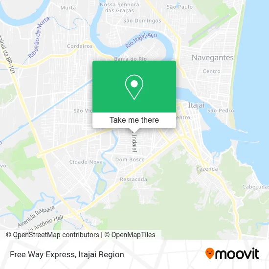 Free Way Express map