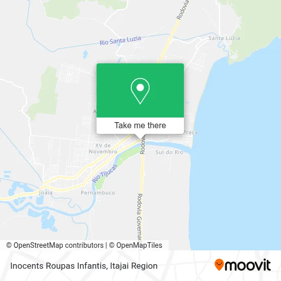 Inocents Roupas Infantis map