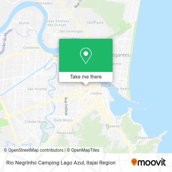 Rio Negrinho Camping Lago Azul map