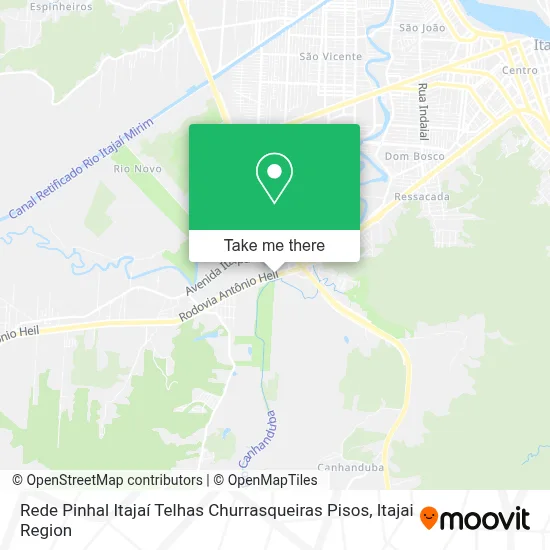 Rede Pinhal Itajaí Telhas Churrasqueiras Pisos map