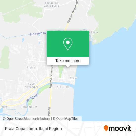 Praia Copa Lama map