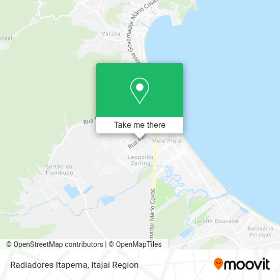Radiadores Itapema map
