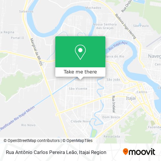 Mapa Rua Antônio Carlos Pereira Leão