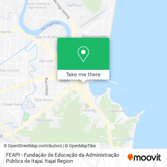 Mapa FEAPI - Fundação de Educação da Administração Pública de Itajaí