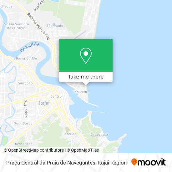 Praça Central da Praia de Navegantes map