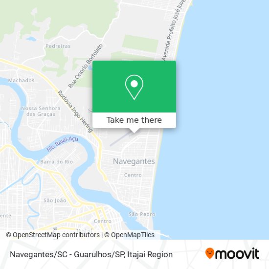 Navegantes/SC - Guarulhos/SP map