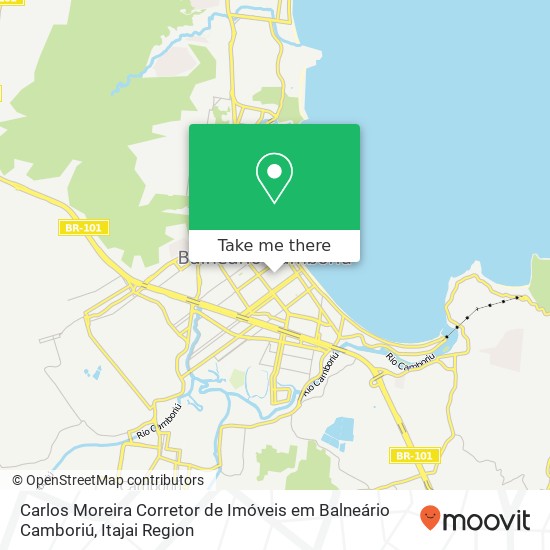 Mapa Carlos Moreira Corretor de Imóveis em Balneário Camboriú