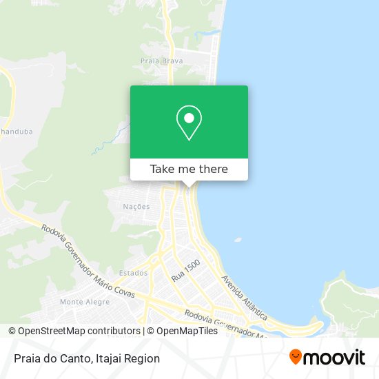 Praia do Canto map