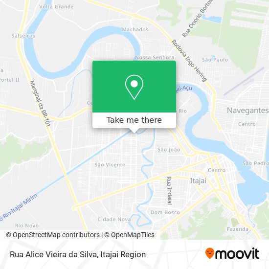 Mapa Rua Alice Vieira da Silva