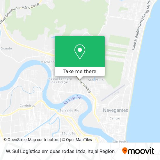 W. Sul Logística em duas rodas Ltda map