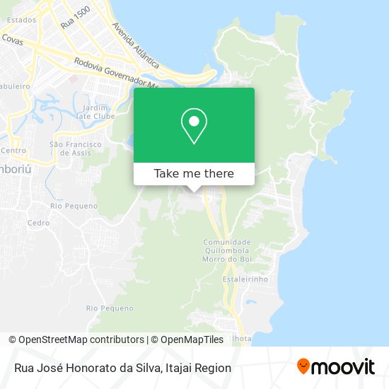 Mapa Rua José Honorato da Silva