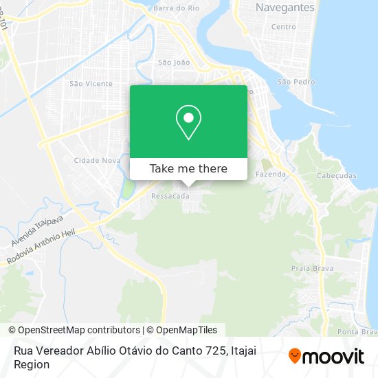 Mapa Rua Vereador Abílio Otávio do Canto 725