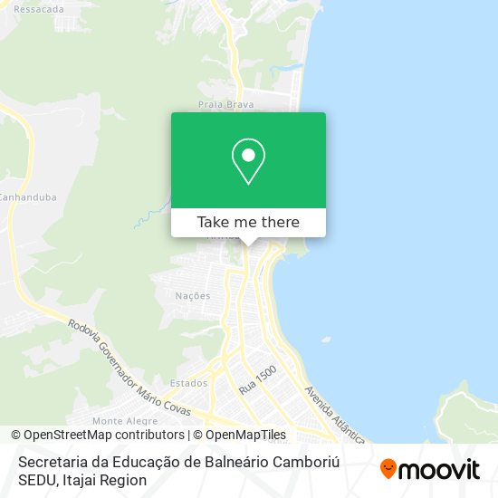 Mapa Secretaria da Educação de Balneário Camboriú SEDU