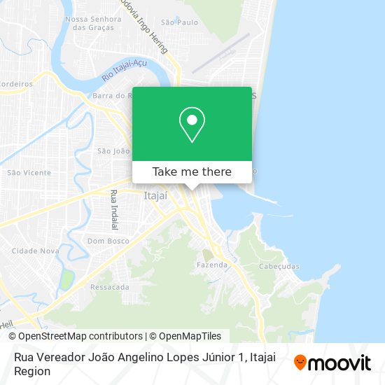 Mapa Rua Vereador João Angelino Lopes Júnior 1