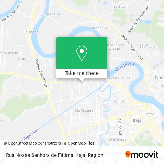 Mapa Rua Nossa Senhora de Fátima