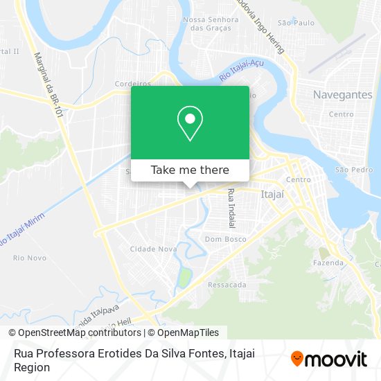 Mapa Rua Professora Erotides Da Silva Fontes