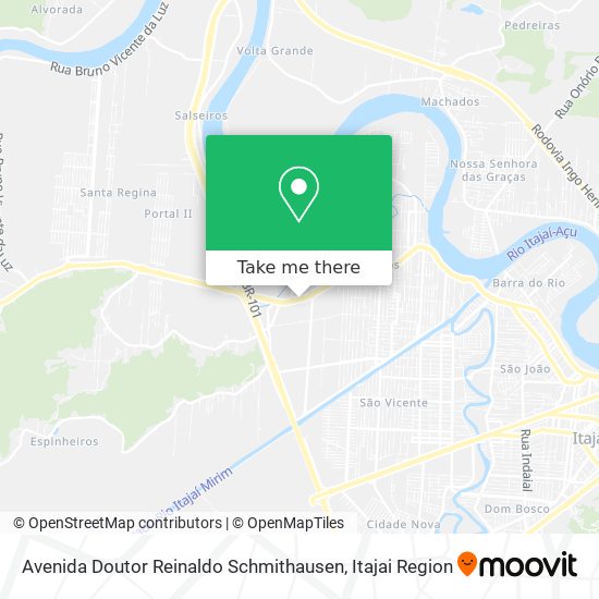 Mapa Avenida Doutor Reinaldo Schmithausen